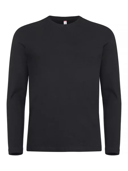 Clique Premium Fashion-T L/S – Premium koszulka z długim rękawem – Black czarna