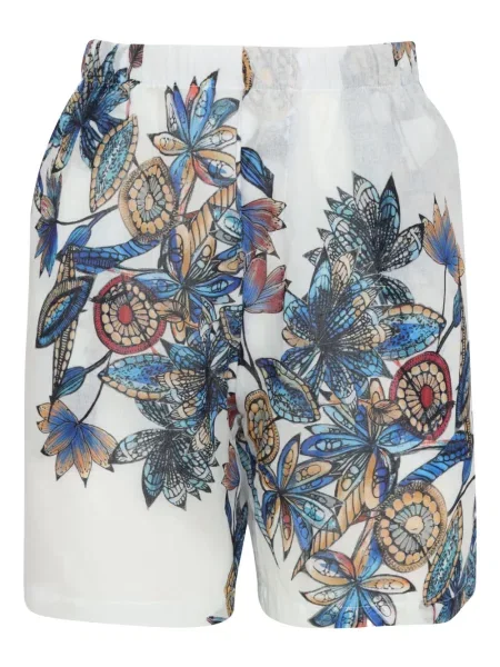 Pantaloni scurți Amir Slama cu model floral cu imagine alb