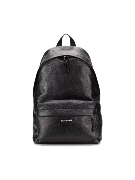 Lniana torba Balenciaga Explorer czarna