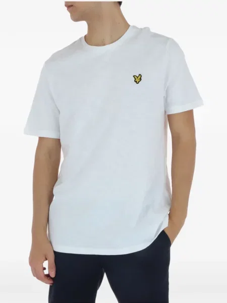 Tricou Lyle & Scott cu broderie alb