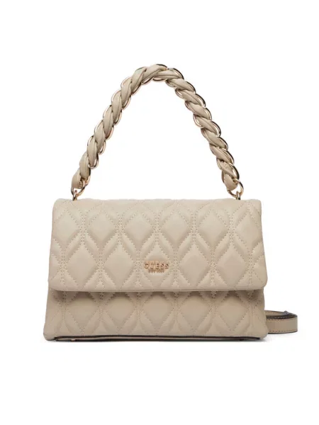 Guess Torebka Maxine jasny beżowy