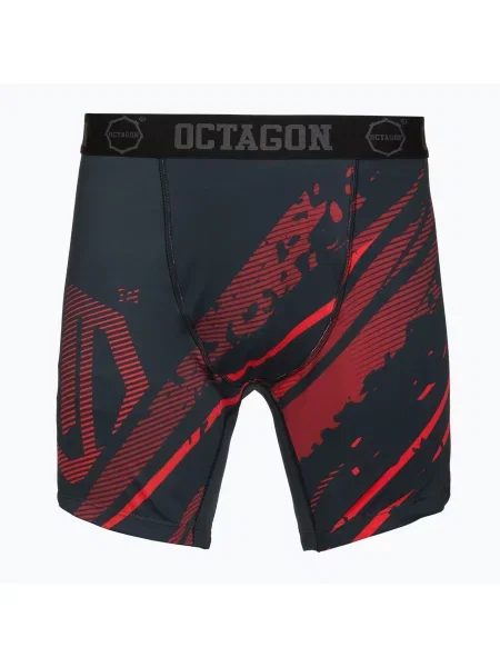 Pantaloni scurți de antrenament pentru bărbați Octagon Legion Escape black/red negru