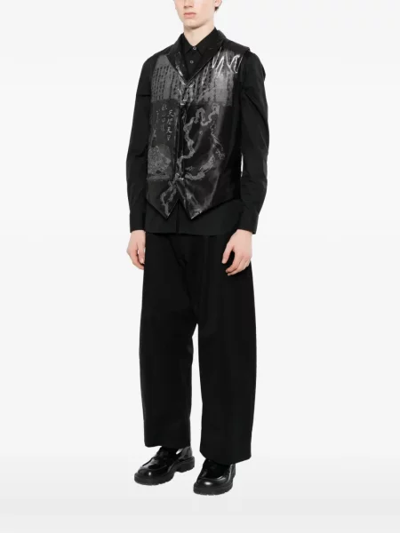 Vestă Yohji Yamamoto cu imagine negru