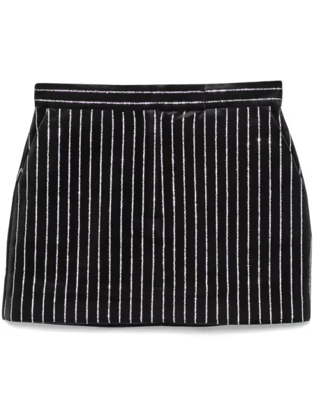 Aksamitna mała spódnica mini Alex Perry z kryształkami czarna