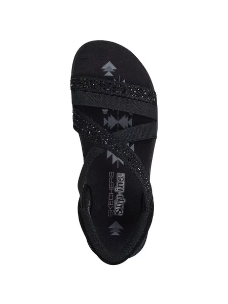 Sandały Skechers Reggae Slim Summer Sparkle czarne