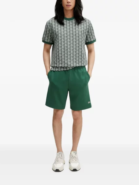Húzózsinór rövidnadrág Lacoste autogrammal zöld