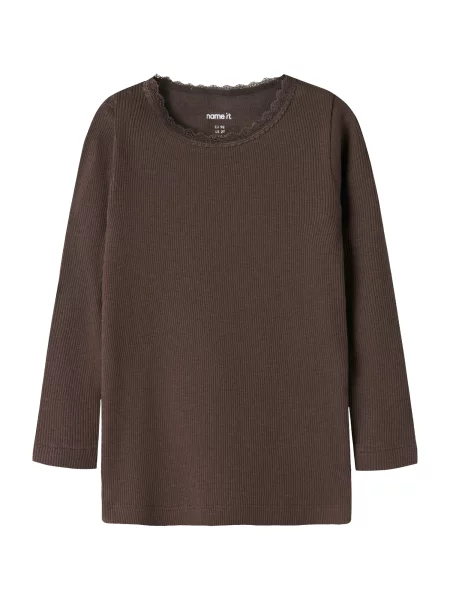 NAME IT Tricou NMFKAB închis maro