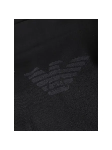Szal Emporio Armani z logo czarna