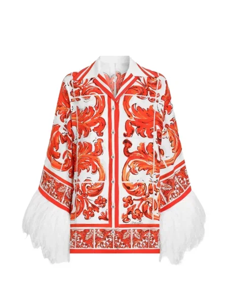 Cămașă Dolce & Gabbana cu imagine roșu