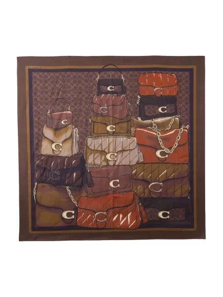 COACH Šal / jagoda / puder / rjasto rdeča rjava