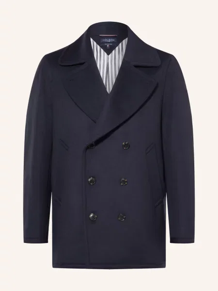 Tommy Hilfiger Vlněný Kabát tmavě modrá