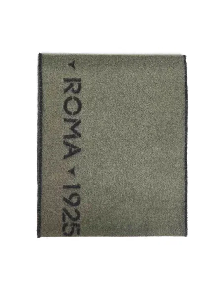 Szal Fendi wełniana z logo zielona
