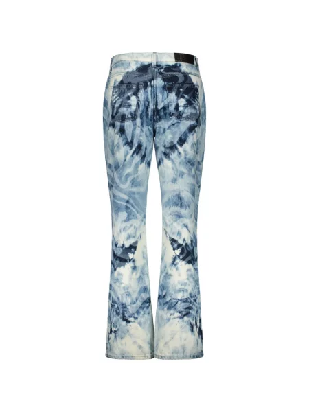 Lepršave traperice Alberta Ferretti tie-dye veze lepršave plava