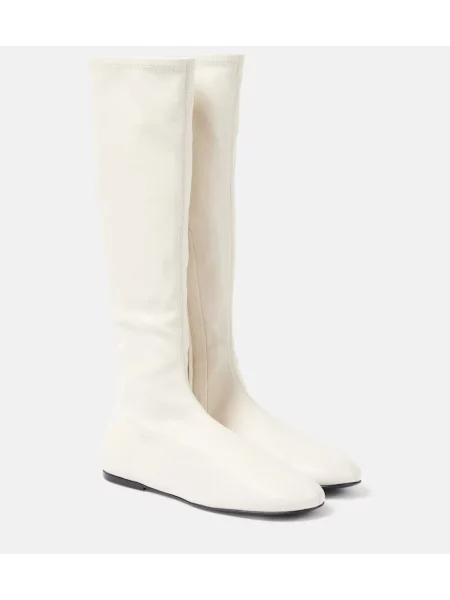 Usnjene škornji Co bela