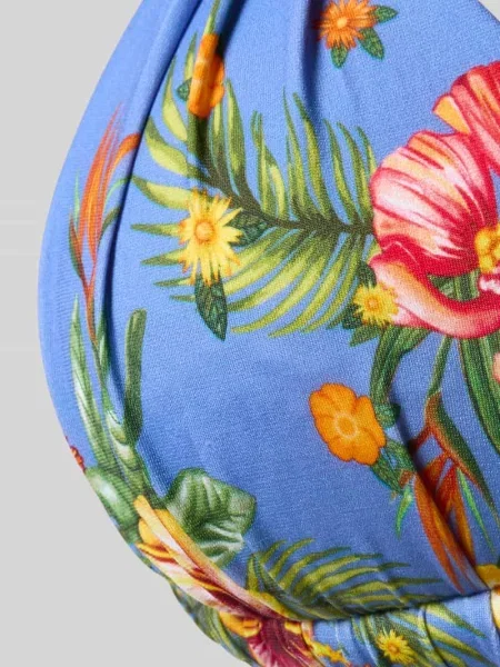 Góra od bikini we wzór na całej powierzchni model DOLCEVITA NIKO' Banana Moon niebieskie