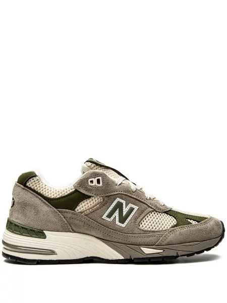 Šněrovací krajkové tenisky New Balance s autogramem šedé