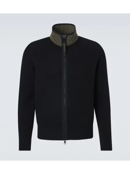 Geacă Moncler tricotate negru