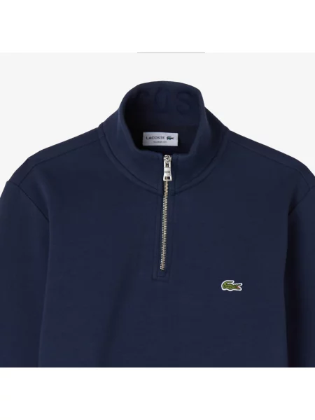 Lacoste Bluza Half Zip Classic Fit granatowa