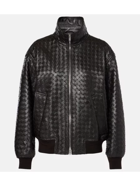 Geanta de piele Bottega Veneta maro