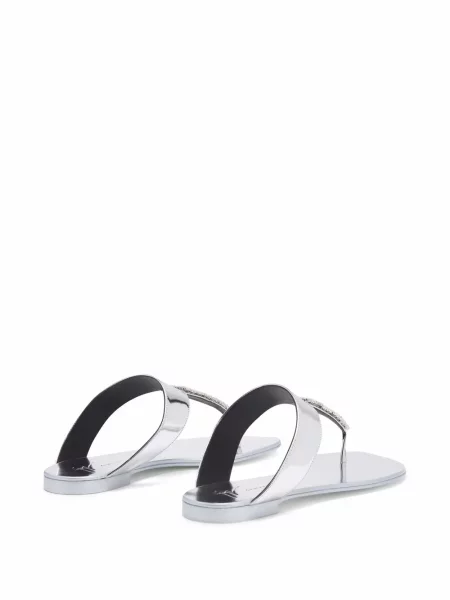Sandale Giuseppe Zanotti de cristal argintiu