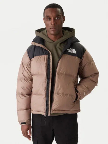 The North Face Пухено яке Retro Nuptse кафяв