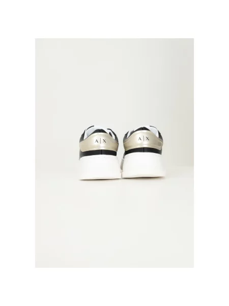 Sneakersy Armani Exchange skórzane czarne
