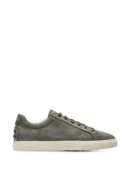 Sneakerși Tod's din piele de căprioară verde