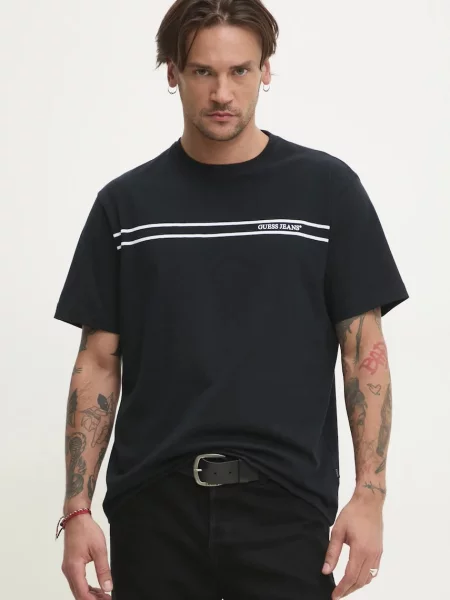 Kratka majica Guess Jeans črna