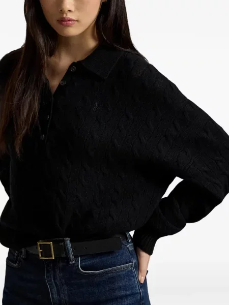 Semišový kostkovaný batoh Polo Ralph Lauren černý