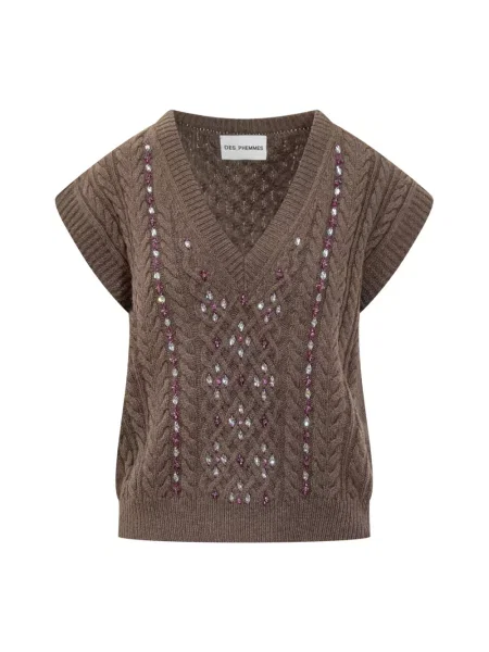 Sweter Des Phemmes brązowy