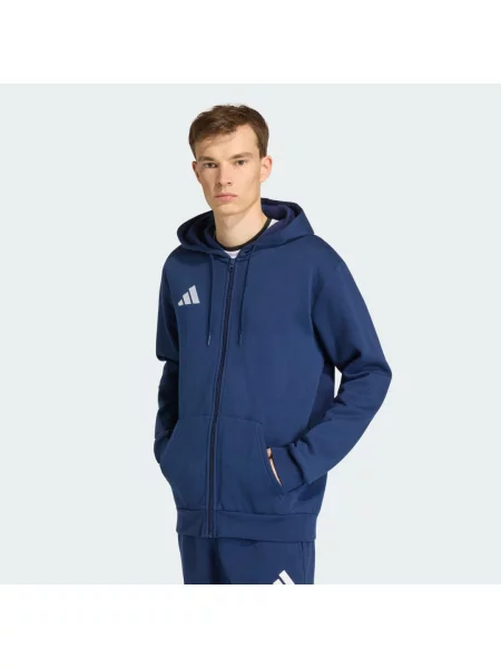 Bluza z kapturem i suwakiem na całej długości biała