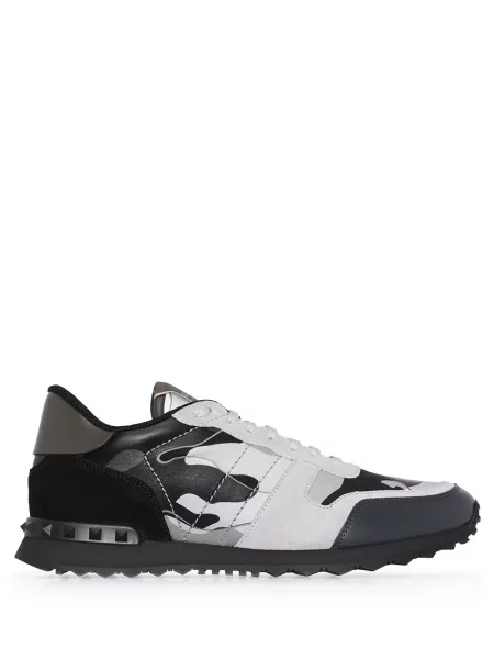 Sneakerși Valentino Garavani cu model camuflaj gri