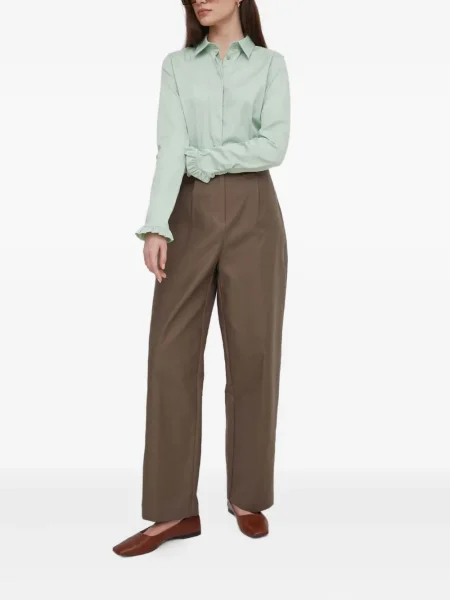 Pantaloni Dkny plisate maro