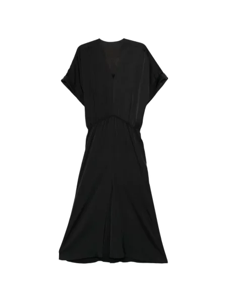 Rochie Less cu decolteu în V evazată de costum negru