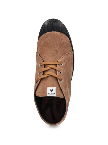 Sneakerși Novesta din piele de căprioară maro