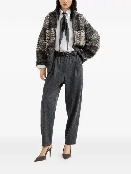 Pantaloni Brunello Cucinelli de lână gri