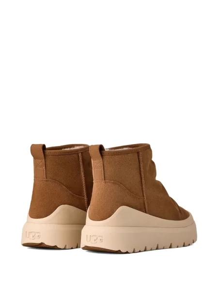 Botine Ugg din piele de căprioară cu platformă maro