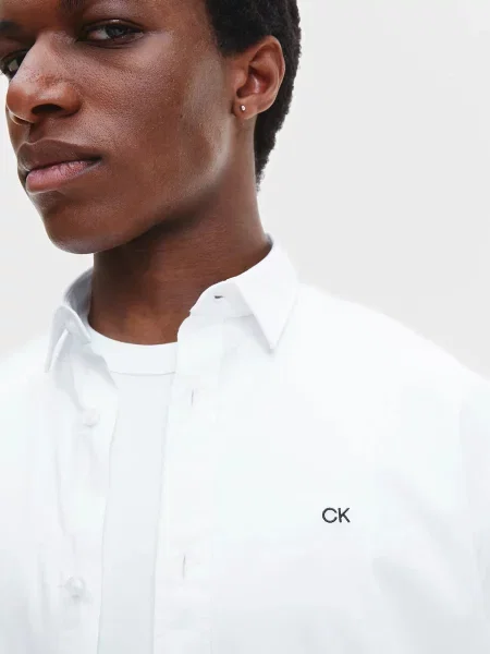 Рубашка Calvin Klein из поплина белая