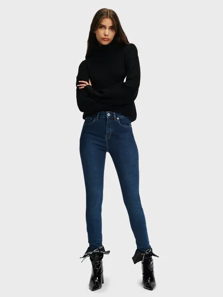 Прямі джинси Karl Lagerfeld Jeans бавовна/поліестер синій