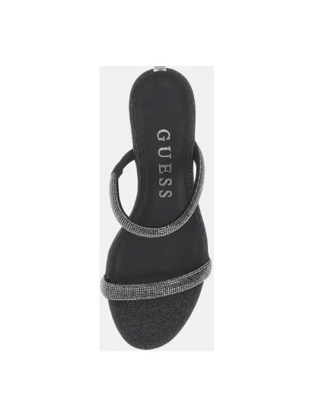 Klapki Guess skórzane czarne