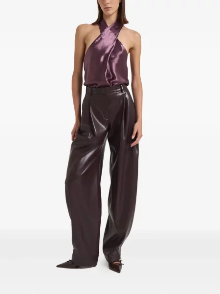 Top The Andamane cu gât halter violet