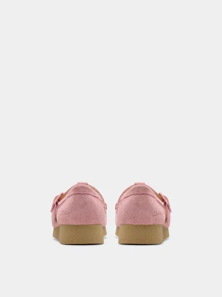 Замшевые туфли Clarks розовые