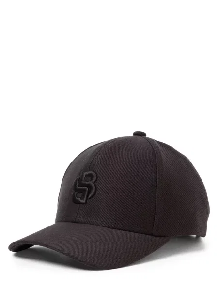 Czapka z daszkiem z wyhaftowanym logo Boss czarna