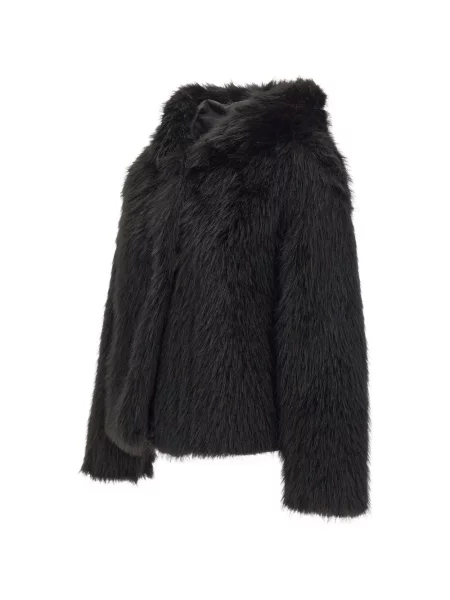 Geacă Kaos cu glugă cu blană negru
