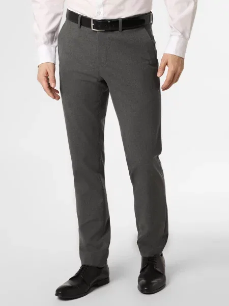 Finshley & Harding spodnie od garnituru modułowego Mężczyźni Slim Fit marmurkowy 24 szary
