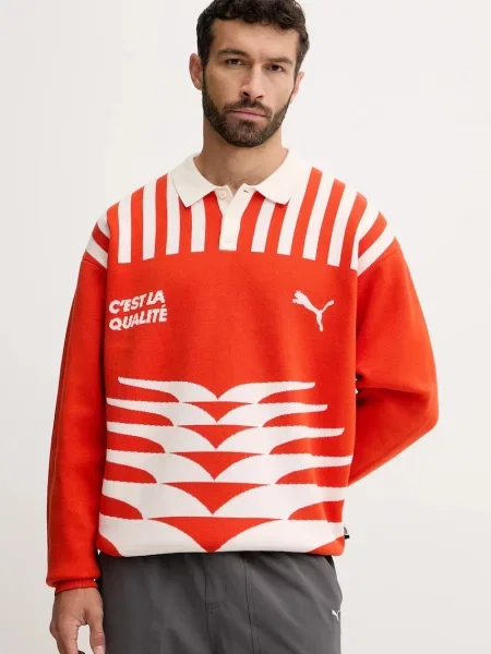 Puma pulover light portocaliu