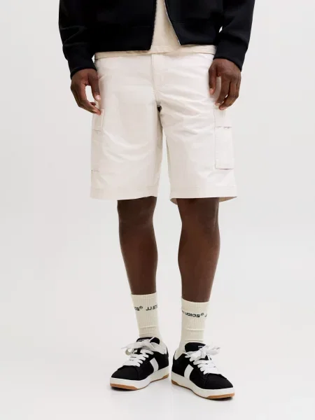 JACK & JONES Kargo hlače JPSTCOLE MATTY kremna / temno siva