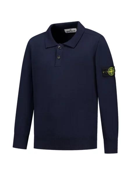 Koszulka polo dziecięca Stone Island niebieska