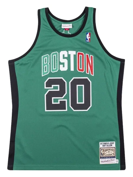 Cămașă Mitchell & Ness din jerseu verde