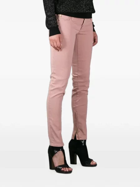 Haftowane jeansy Dsquared2 różowe